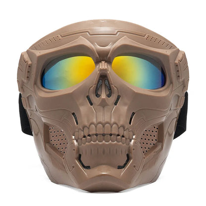 Skull Horror Helmet Mask off Road Motorcycle Goggles Sports Riding Mask Open Motorcycle Helmet Cool Skull Mask with Goggles