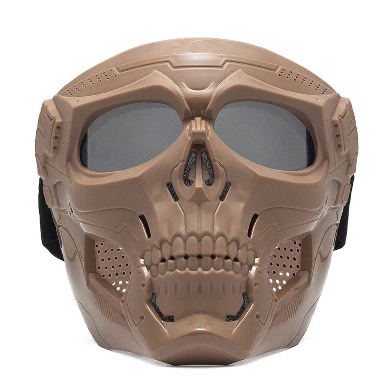 Skull Horror Helmet Mask off Road Motorcycle Goggles Sports Riding Mask Open Motorcycle Helmet Cool Skull Mask with Goggles