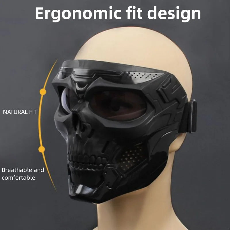 Skull Horror Helmet Mask off Road Motorcycle Goggles Sports Riding Mask Open Motorcycle Helmet Cool Skull Mask with Goggles