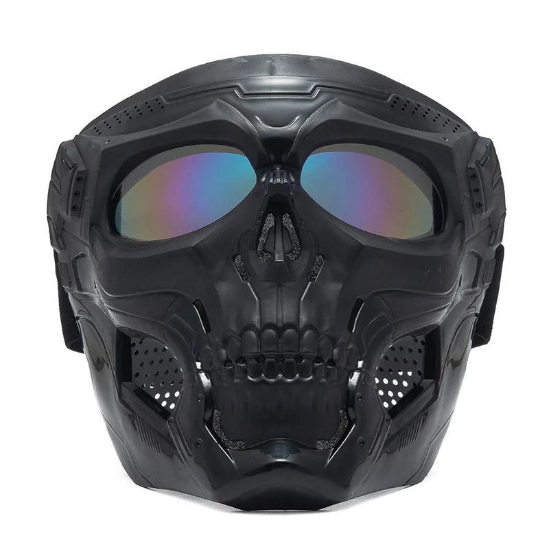 Skull Horror Helmet Mask off Road Motorcycle Goggles Sports Riding Mask Open Motorcycle Helmet Cool Skull Mask with Goggles