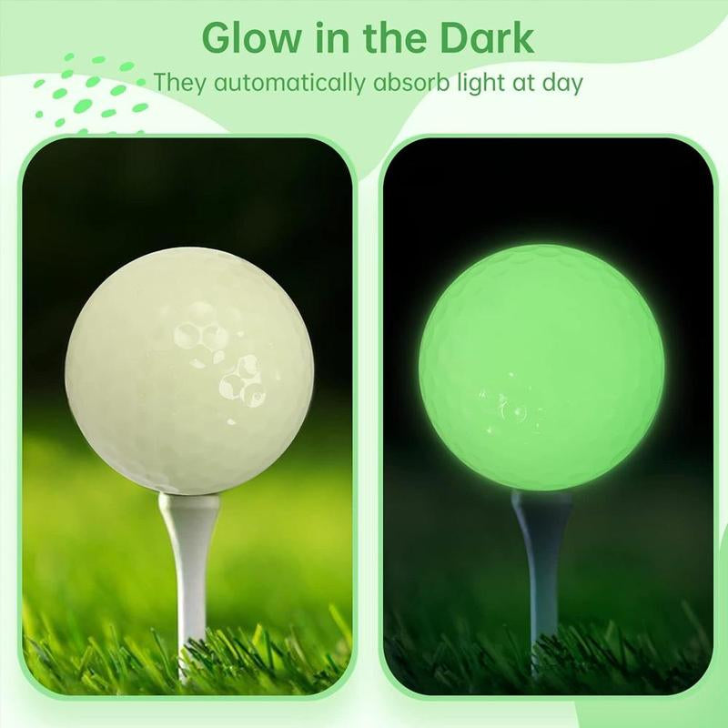 Glow in the Dark Golf Ball, 5 Counts/Set Portable Durable Luminous Golf Ball, Glowing Golf Ball for Night Training, Sports Equipment Supplies for Daily Use