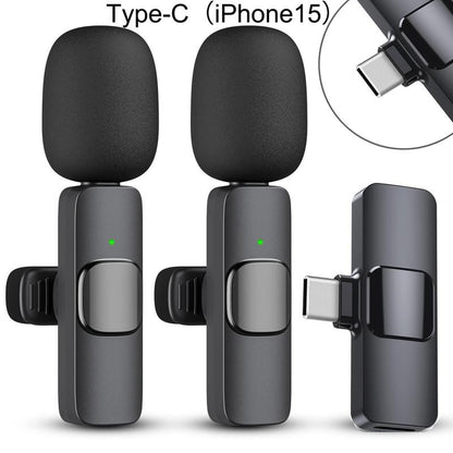 Professional Wireless Mini Microphone (2-Pack) for iPhone, iPad, iPhone 15, iOS, and Android Devices - Ideal for Video Recording, Vlogging, and Live Streaming