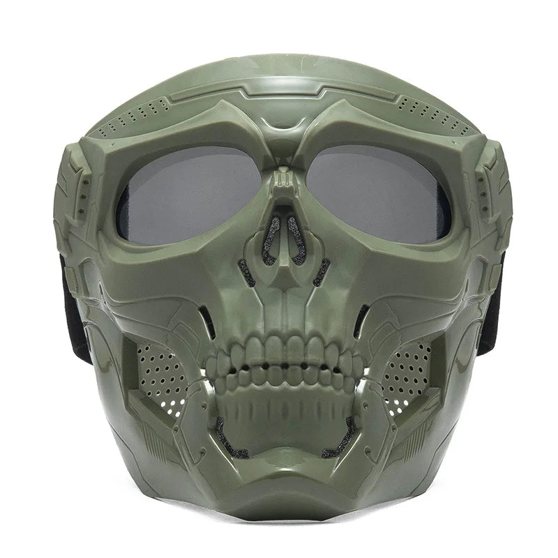 Skull Horror Helmet Mask off Road Motorcycle Goggles Sports Riding Mask Open Motorcycle Helmet Cool Skull Mask with Goggles